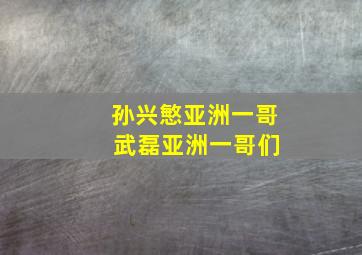 孙兴慜亚洲一哥 武磊亚洲一哥们